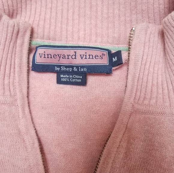 Vineyard Vines Pink Preppy Zip Sweatshirt Jacket - Picture 5 of 5